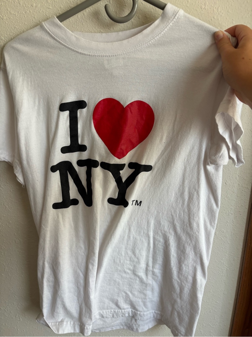 White "I ♥ NY" Graphic Tee - Red Heart